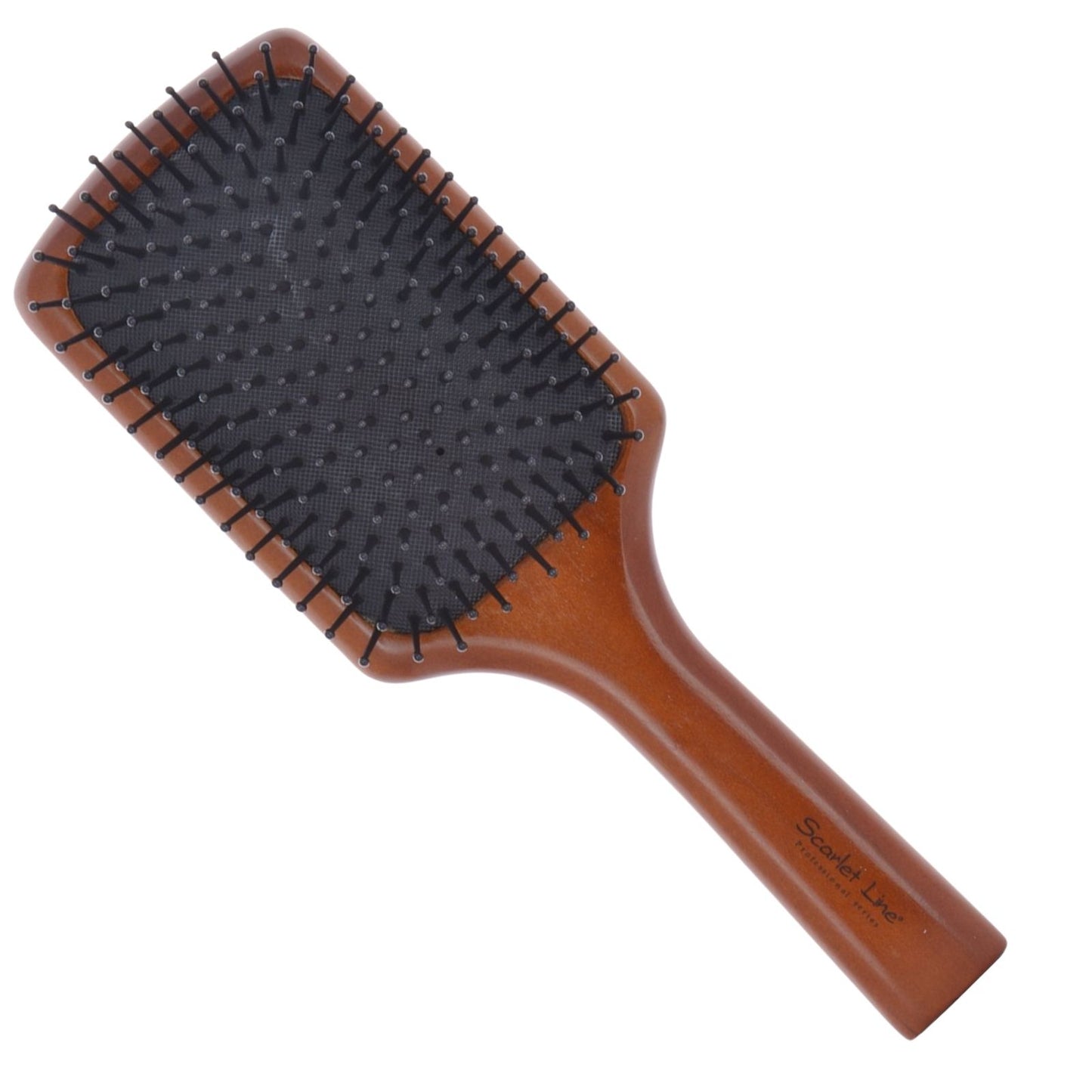 SPB046 Maple Wood Large Air Cushion Ball Ended Nylon Bristles Paddle Hair Brush