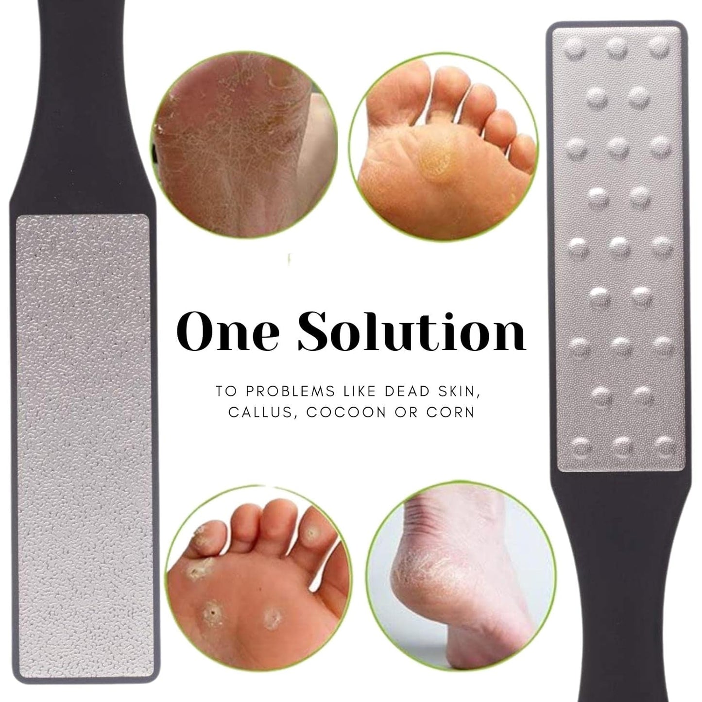 TLS018 2-Sided Lazer Plate Foot Scraper Filer Callus Removal Pedicure Foot Scrubber