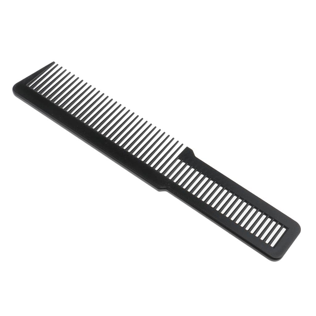 HLC516 Hair Line Professional Carbon Fiber Anti Static Flat Head Hair Comb for Styling Sectioning Haircut for Barber and Hairstylist_Men and Women_Black