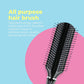 SBX081 9 Row Flat Hair Brush For Styling with Anti Slip Handle n Ball Tip Nylon Bristles