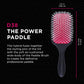 Denman D 38 Professional Large Power Paddle Hair Brush with Red Cushion for Men and Women, Black and Red Color