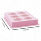 HDI233 Hair Line 6 Cup Facial Tray for Facial Mask, Professional Heavy Plastic Washable Stain Proof Plastic Plate,Facial Makeup Cosmetic Tool_BabyPink