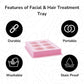 HDI233 Hair Line 6 Cup Facial Tray for Facial Mask, Professional Heavy Plastic Washable Stain Proof Plastic Plate,Facial Makeup Cosmetic Tool_BabyPink