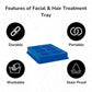 HDI233 Hair Line 6 Cup Facial Tray for Facial Mask, Professional Heavy Plastic Washable Stain Proof Plastic Plate,Facial Makeup Cosmetic Tool_Blue