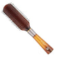 Scarlet Line Professional 9 Row Small Flat Hair Brush For Styling with Anti Slip Handle n Ball Tip Nylon Bristles for Women n Men_Brown Color