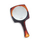 SSM888T Scarlet Line Professional Round Shape Double Sided Magnifying Makeup Hand Mirror with Handle for Men & Women