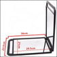 SSM032 Rectangular 2-Sided Foldable Salon Back View Mirror Large Size with 2 Side Cosmetic Makeup