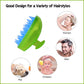 Scarlet Line Hair Scalp Massager Shampoo Brush Ultra Soft Silicone Bristles Exfoliating Scrubber Comb for Dandruff Removal,Hair growth_Green