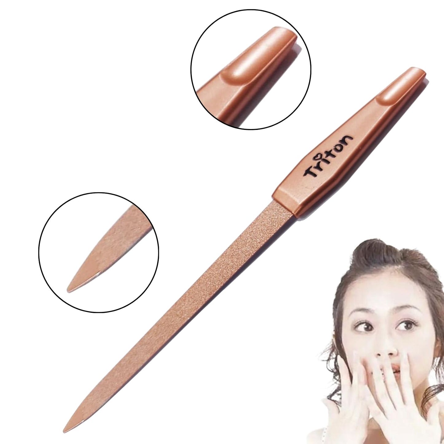 TNC003 Nickel Coated Nail Shaper Filer Tool for Manicure n Pedicure Finger n Toe Shaping Smoothing n Nail Art Copper