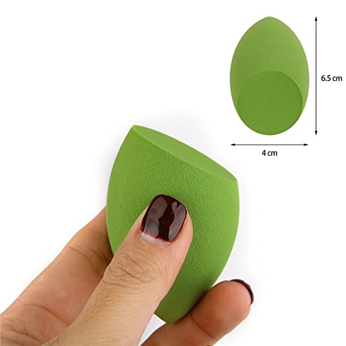 TRITON Professional Latex Free Beauty Makeup Blender Sponge for Wet n Dry Use Puff, Blending Makeup, Cream, Concealer, Powder, Liquid Foundation_Green