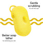 SBB024 Luxe Bath Sponge for Bathing Soft Loofah Face n Body Scrubber Loufah_Yellow Color