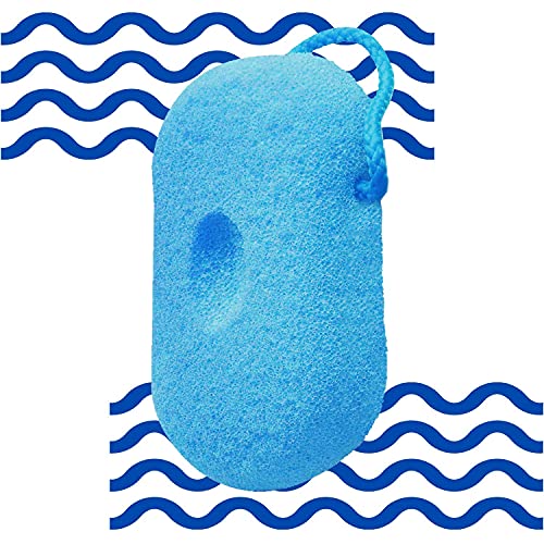 SBB024 Luxe Bath Sponge for Bathing Soft Loofah Face n Body Scrubber Loufah_Sky Blue Color