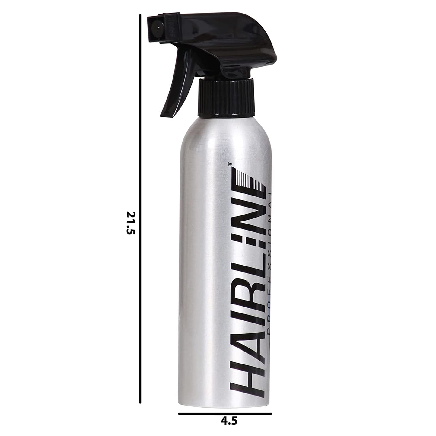 Hair Line Multipurpose Aluminum Empty Spray Bottle for Spraying Water, Ultra Fine Leakproof Sprayer for Salon, Sanitization n Home 250 ML_Silver_Pack of 2