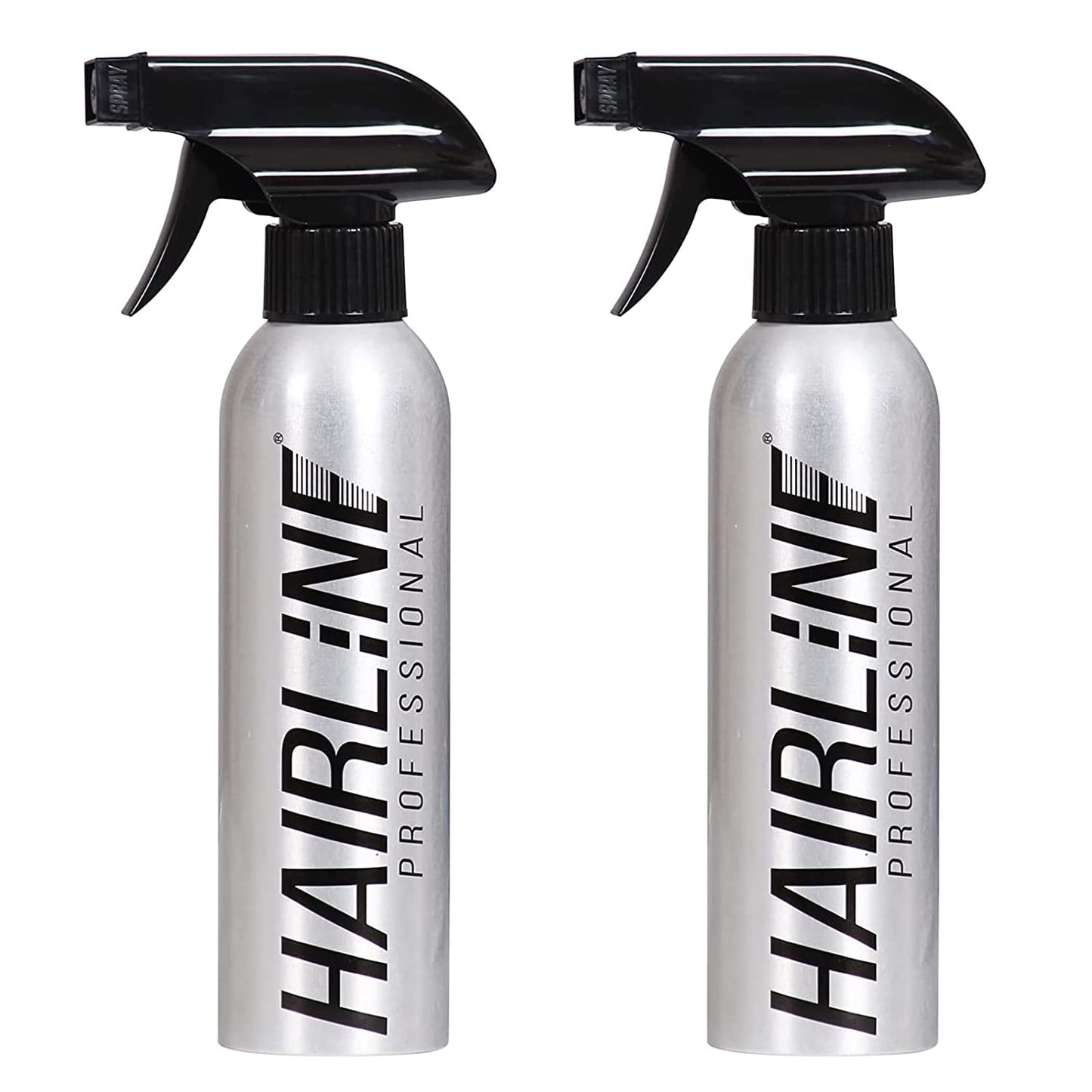 Hair Line Multipurpose Aluminum Empty Spray Bottle for Spraying Water, Ultra Fine Leakproof Sprayer for Salon, Sanitization n Home 250 ML_Silver_Pack of 2