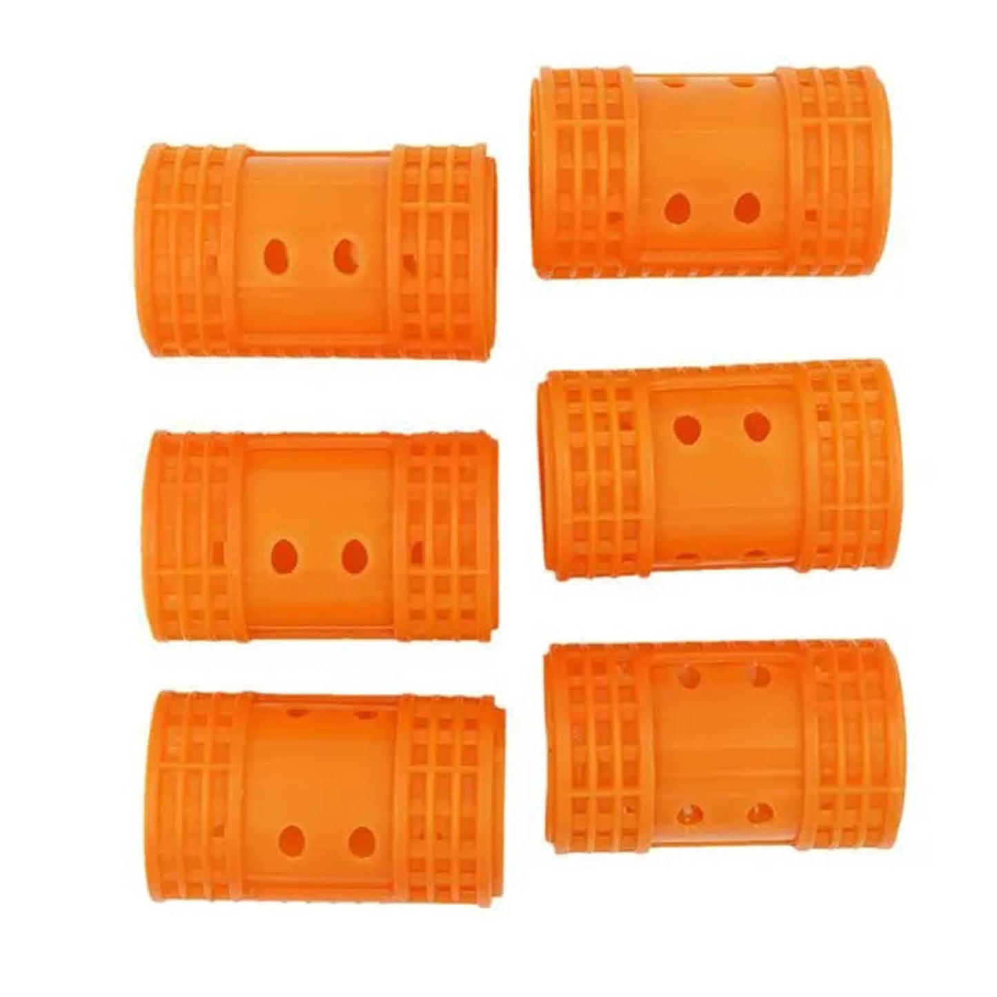 Professional Snap on Plastic Hair Roller, Self Grip No Heat Curlers For Hairdressing Home n Saloon Use_3.8 cm_Pack of 6 Rollers