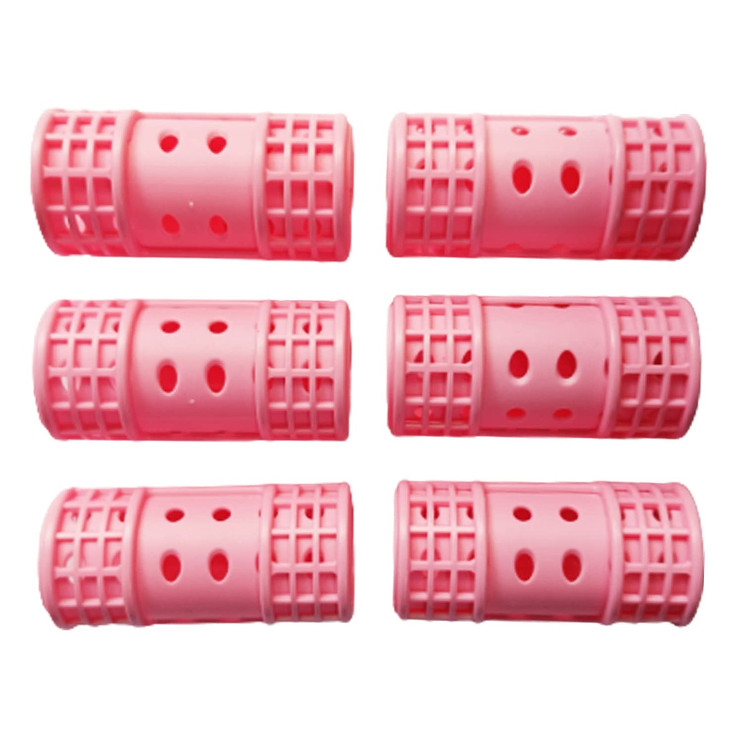 Professional Snap on Plastic Hair Roller, Self Grip No Heat Curlers For Hairdressing, Home n Saloon Use_2.7 cm_Pack of 6 Rollers