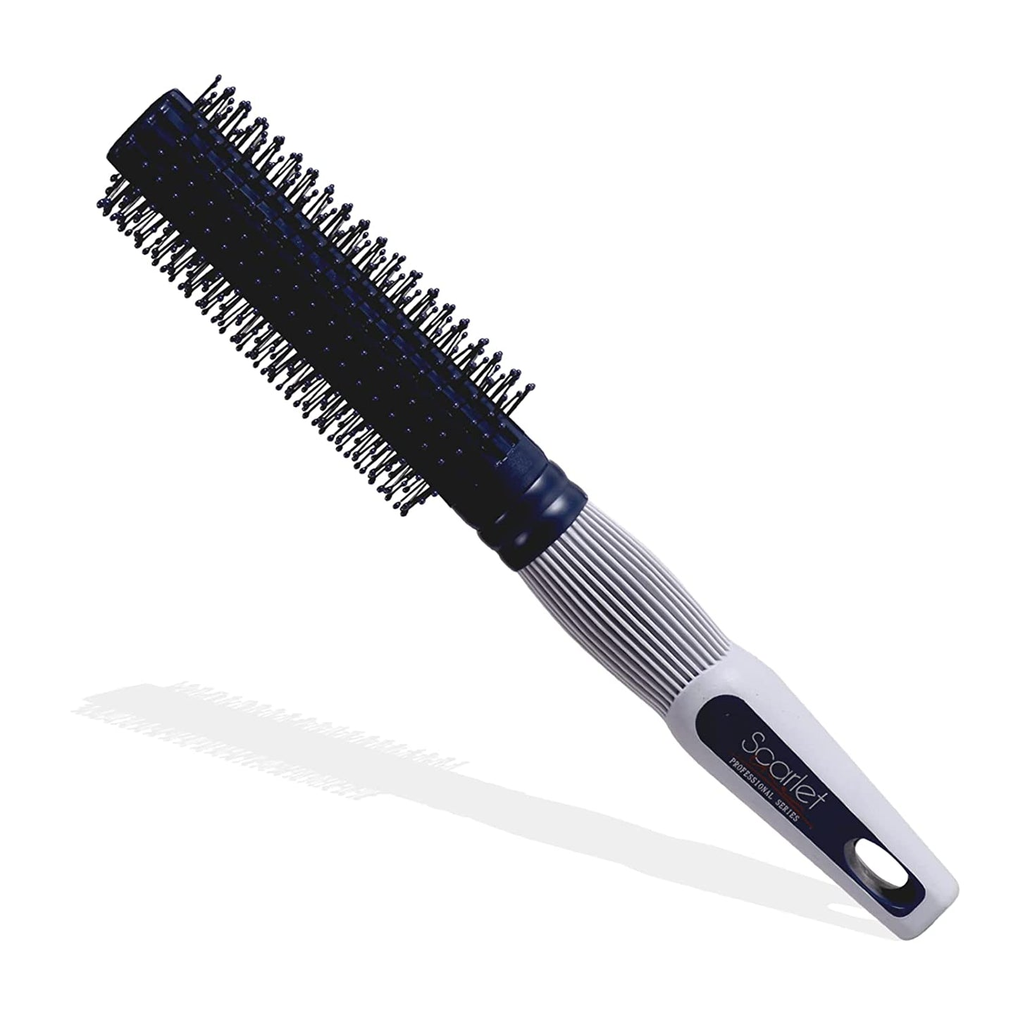 SBX061 Medium Round Hair Brush with Handle Soft Ball Tip Nylon Bristles Round Brush For Styling n Hair Volumizing Blue