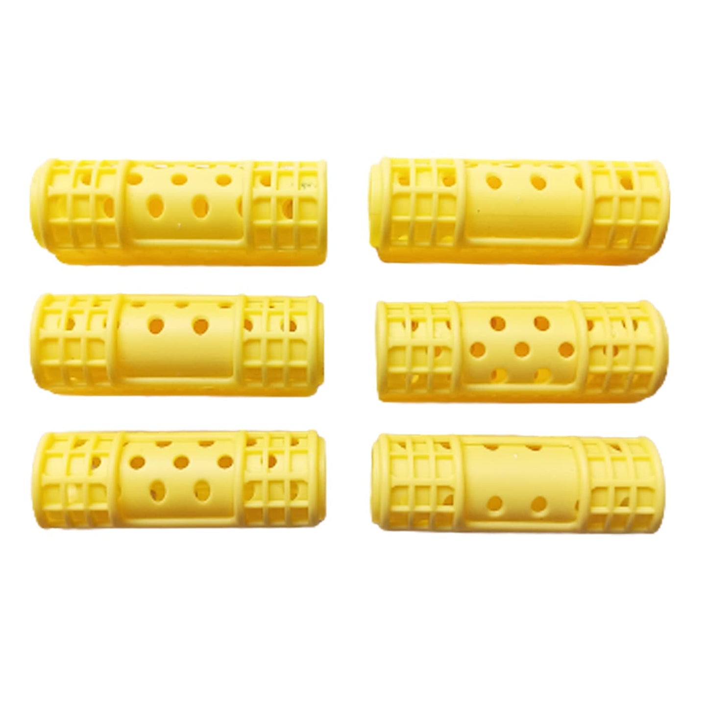 Professional Snap on Plastic Hair Roller, Self Grip No Heat Curlers For Hairdressing, Home n Saloon Use_2 cm__Pack of 6 Rollers