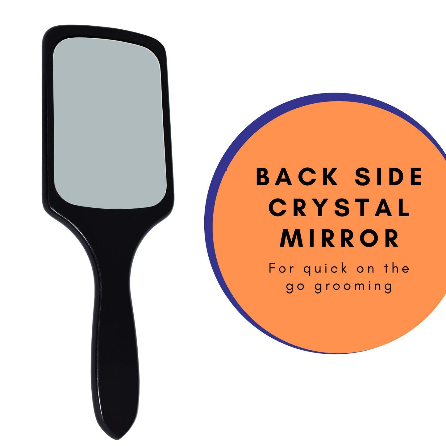 SBX012 Maple Wood Anti Static Large Paddle Hair Brush Back Side Mirror n Matte Finish Paddle Brush For Styling