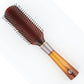 SBX071-072 Professional 9 Row Flat Hair Brush For Styling with Anti Slip Handle n Ball Tip Nylon Bristles_Brown