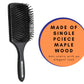 SBX012 Maple Wood Anti Static Large Paddle Hair Brush Back Side Mirror n Matte Finish Paddle Brush For Styling