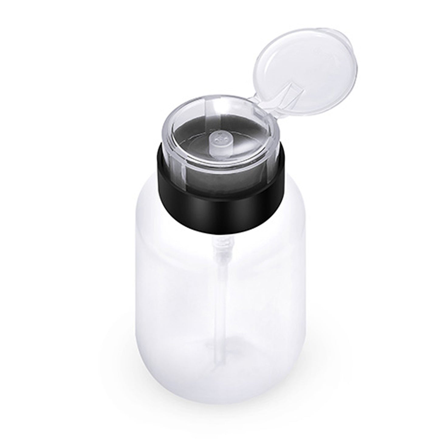 HSB049 Plastic Push Down Lockable Pump Dispenser Liquid Pumping Empty Refillable Bottle for Nail Polish n Makeup Remover