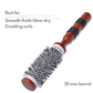 SHB002-006 Professional Extra Small Hot Curling Round Hair Brush White and Orange Color