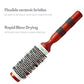 SHB002-006 Professional Extra Small Hot Curling Round Hair Brush White and Orange Color