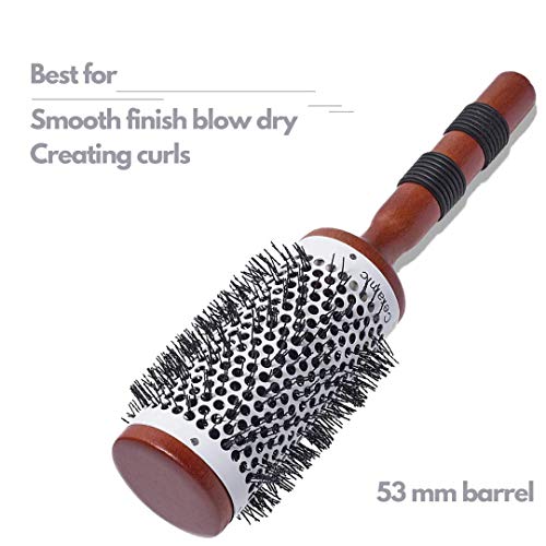 SHB002-006 Professional Extra Small Hot Curling Round Hair Brush White and Orange Color