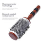 SHB002-006 Professional Extra Small Hot Curling Round Hair Brush White and Orange Color