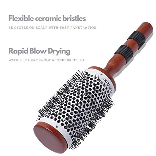 SHB002-006 Professional Extra Small Hot Curling Round Hair Brush White and Orange Color