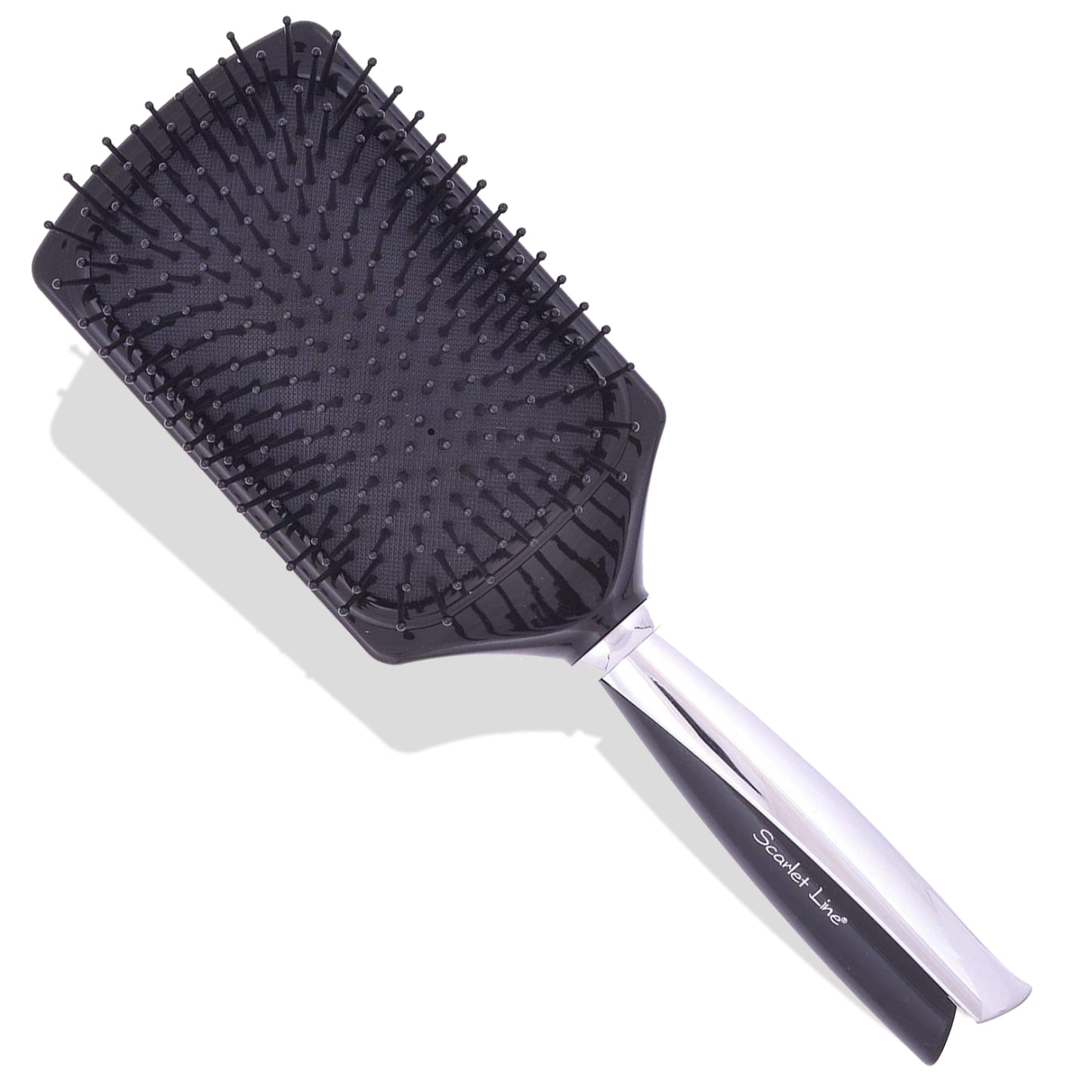 SPB012 Professional Large Paddle Ball Tip Nylon Bristles Hair Styling Salon Brush with Metallic Finish Handle  Paddle Brushes Scarlet Line 26X8.6X5 CM Koki Story