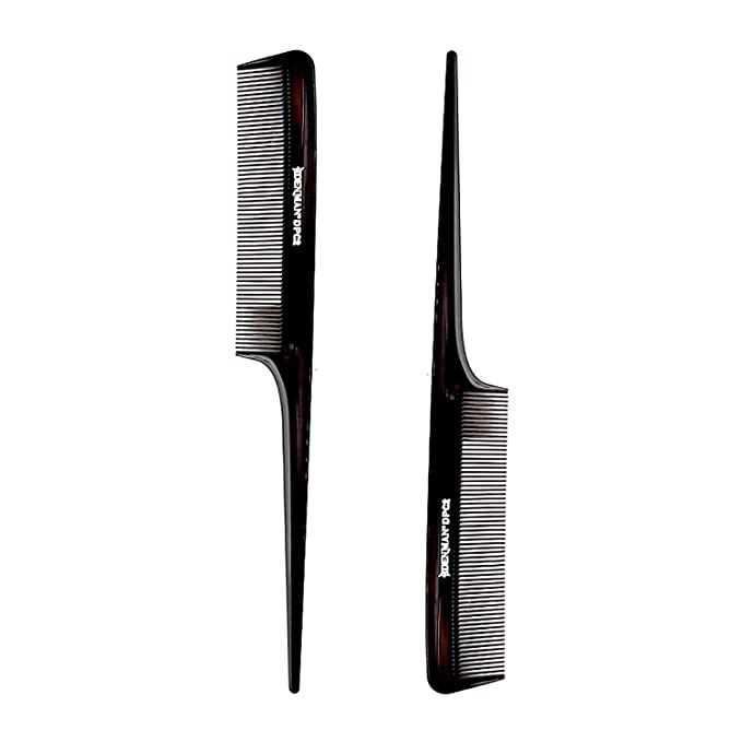 DPC2 8" Tail Comb Tail Comb 8" Hair Combs DENMAN Black Plastic Koki Story