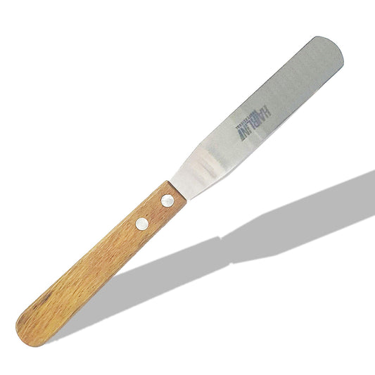 HBC004 Waxing Spatula Wax Applicator Knife with Wooden Handle and Steel Plate Wax Knives Hair Line 15X8.5X3.7 CM Koki Story