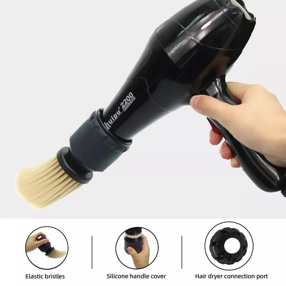 HDD006 Professional Soft Barber Neck Duster Brush Blow Dryer Hair Duster Cleaning Brush For Salon Use For Hair Cut Cleaning Hair Cutting Tool Hair Dusters Hair Line 9X6.4X6.4 CM Koki Story