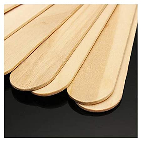 HDI010 Birch Wood Smooth Finish Disposable Wooden Wax Knife Wax Sticks For Waxing Wax Spatulas Wax Applicator Use n Throw Waxing Knives 100 PCs Box Wax Knives Hair Line 15X8.4X3.9 CM Koki Story