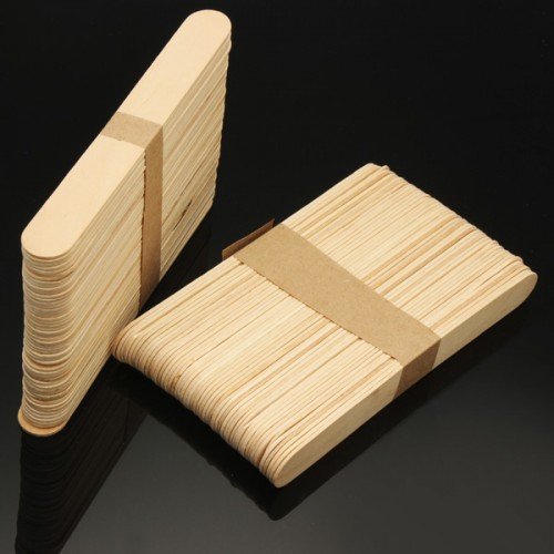 HDI010 Birch Wood Smooth Finish Disposable Wooden Wax Knife Wax Sticks For Waxing Wax Spatulas Wax Applicator Use n Throw Waxing Knives 100 PCs Box Wax Knives Hair Line 15X8.4X3.9 CM Koki Story