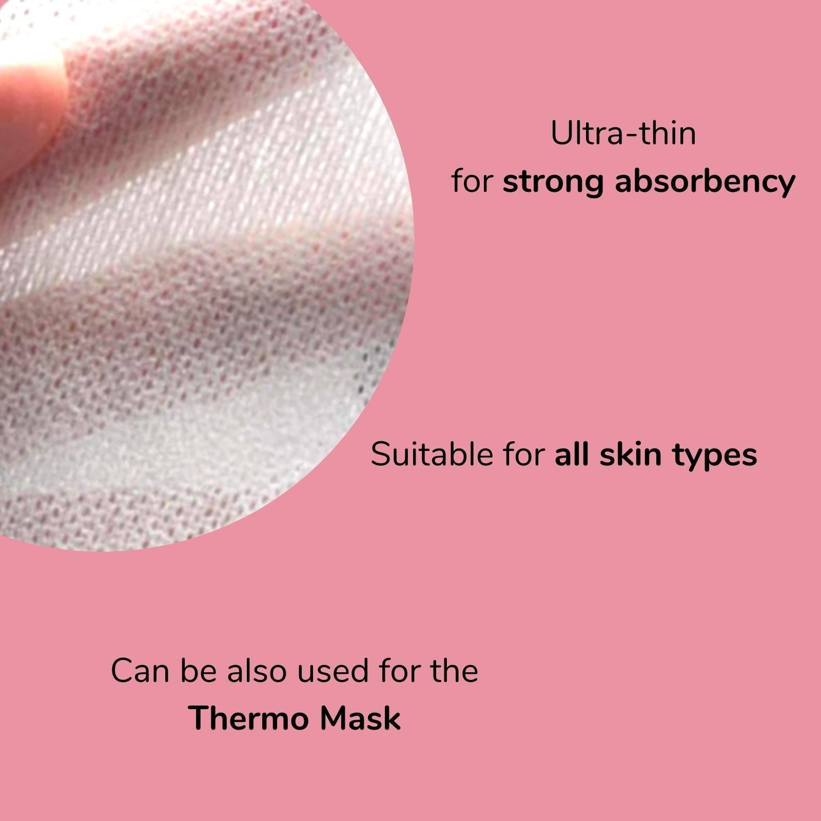 HDI019 Cotton Facial Sheets Thermo Herb Serum Face Mask Diy Cosmetic Face Skin Care Masks To Reduce Wrinkles For Skin Hydration 100 Pieces Facial Masks Hair Line 25X24X2 CM Koki Story