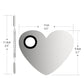 HDI041 Professional Stainless Steel Heart Shape Cosmetic Makeup Nail Art Foundation Eyelash Lipstick Mixing/Blending Tool with Spatula Silver Makeup Mixing Plates Hair Line 16.5X11.5X0.5 CM Koki Story