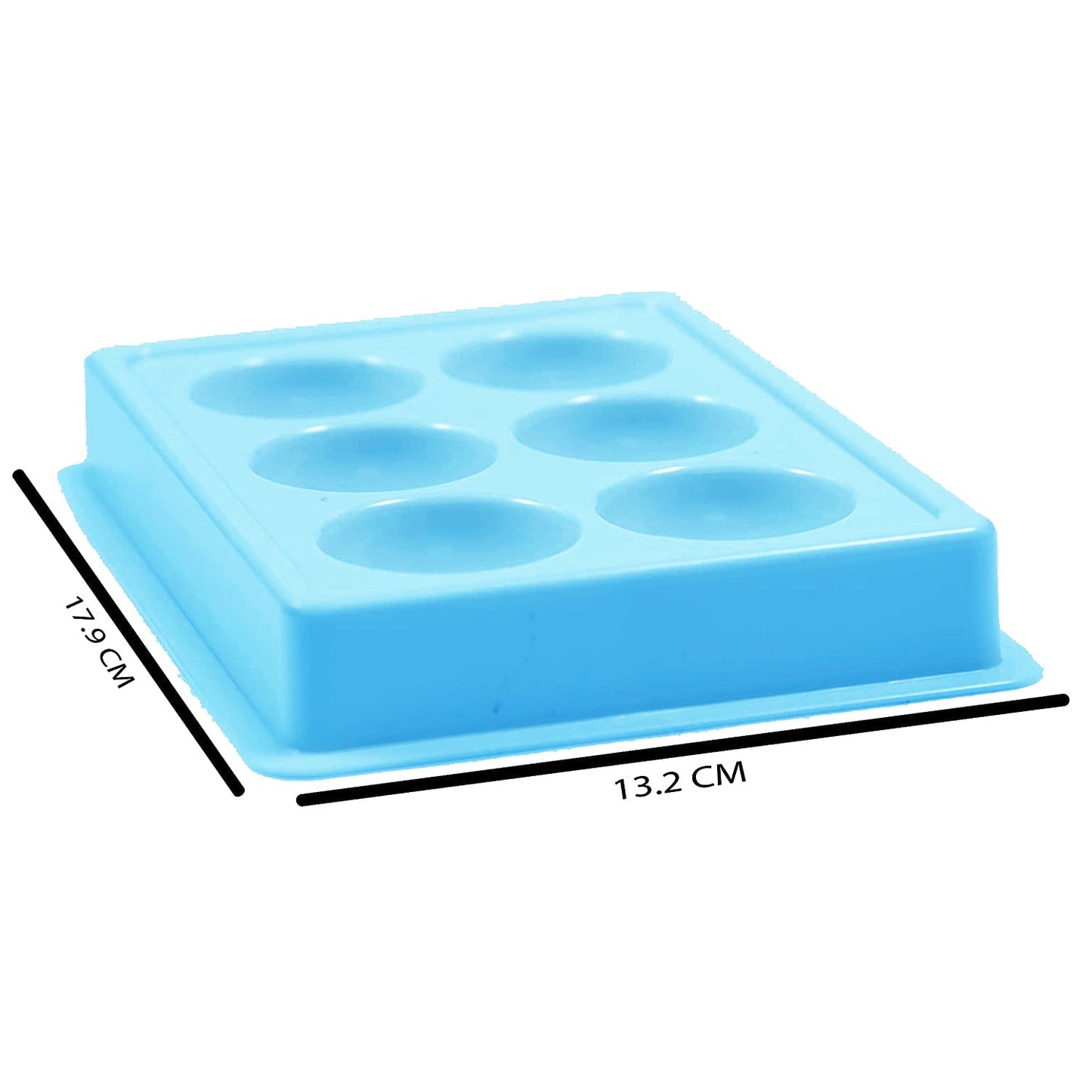 HDI233 6 Cups Facial Tray for Facial Mask Professional Heavy Plastic Washable n Stain Proof Plastic Plate Facial Makeup Cosmetic Tool_Sky Blue Color Facial Trays Hair Line Koki Story