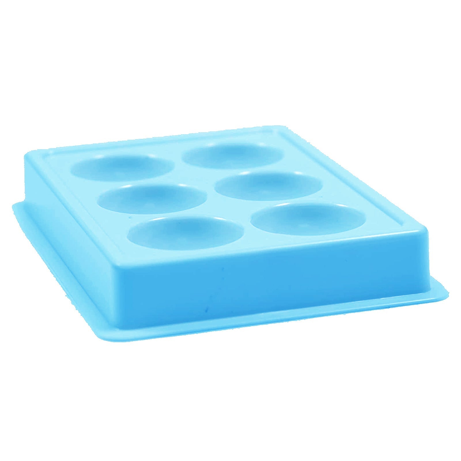 HDI233 6 Cups Facial Tray for Facial Mask Professional Heavy Plastic Washable n Stain Proof Plastic Plate Facial Makeup Cosmetic Tool_Sky Blue Color Facial Trays Hair Line Pack of 1 Koki Story