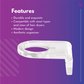 HDS005 Acrylic Clear Hair Dryer Holder Wall Mounted Hair Dryer Organizer Shelf Rack Blow Dryer Stand for Dressing Cupboard Bathroom n Salon Hair Dryer Holders Hair Line 13X9X5.5 CM Koki Story