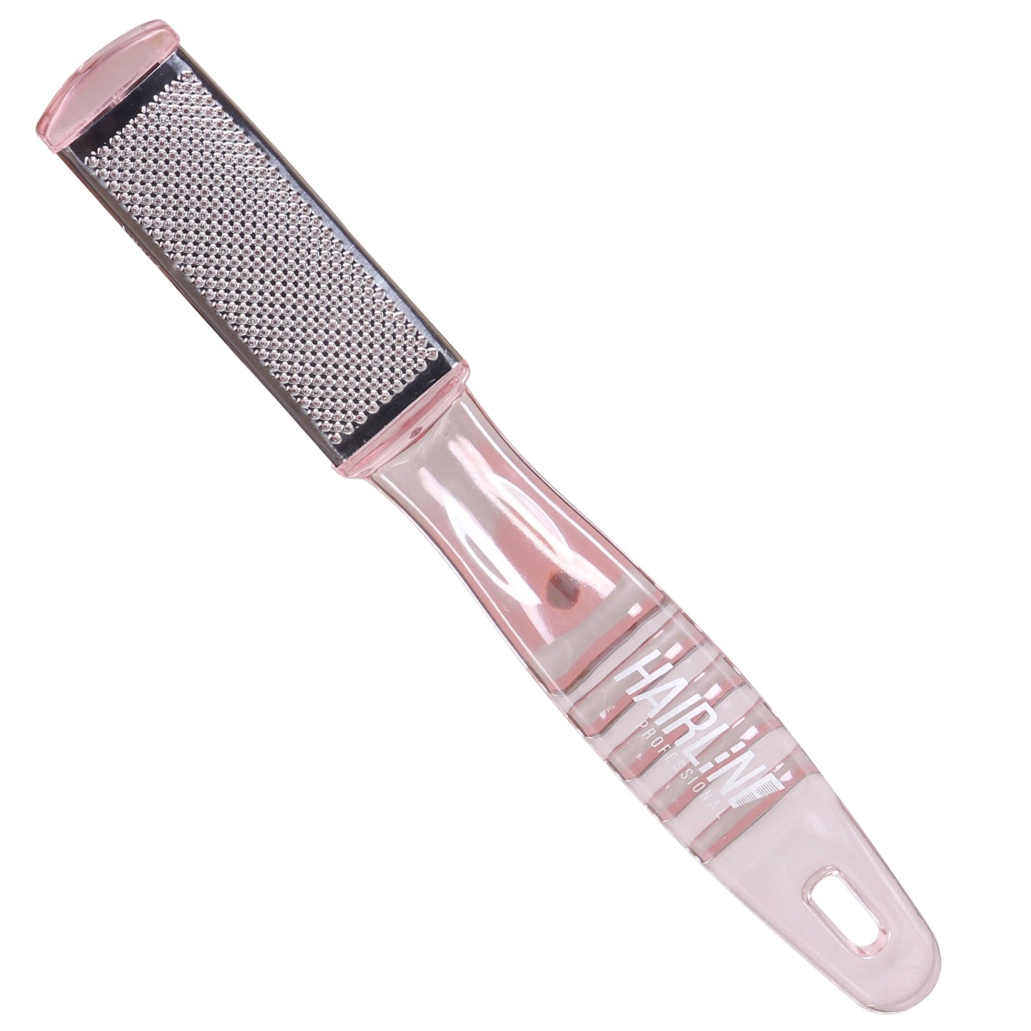 HFS008 Dual Sided Detachable Steel Plate Foot Scrubber For Pedicure Foot Filer Scrapper For Hard n Dead Skin Removing Callus Remover For Feet_Pink Foot Scrubbers Hair Line 19X2.5X1.2 CM Koki Story