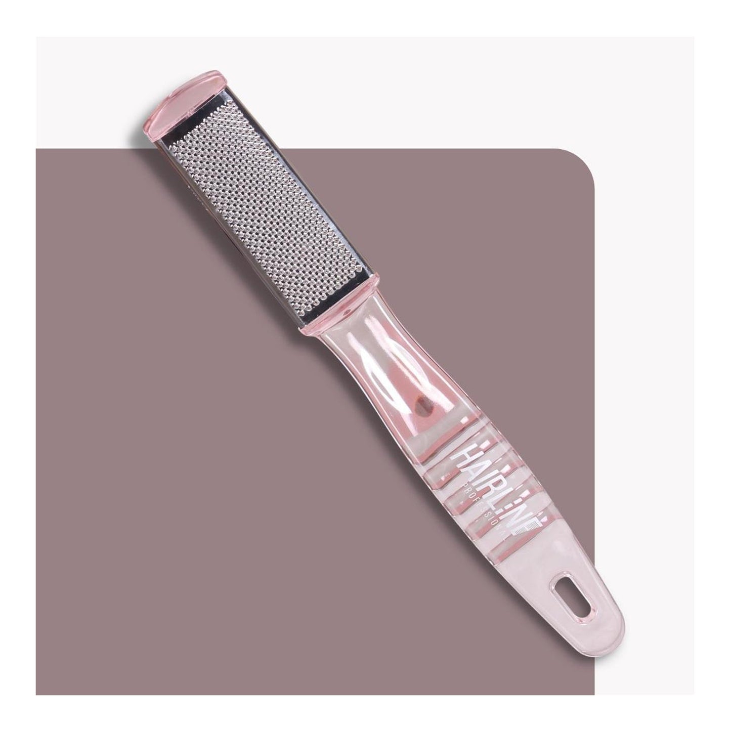 HFS008 Dual Sided Detachable Steel Plate Foot Scrubber For Pedicure Foot Filer Scrapper For Hard n Dead Skin Removing Callus Remover For Feet_Pink Foot Scrubbers Hair Line 19X2.5X1.2 CM Koki Story