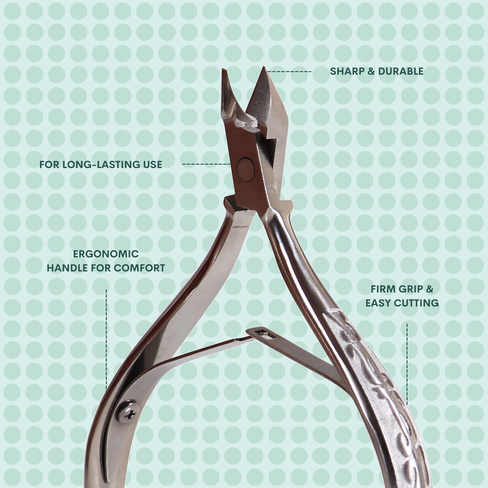 HPC001 Professional Podiatrist Toe Nail Nippers Clipper Stainless Steel Cuticle Cutter for Thick n Ingrown Nails Manicure Pedicure Tool Silver Nail Cutters Hair Line 10X7X1 CM Koki Story