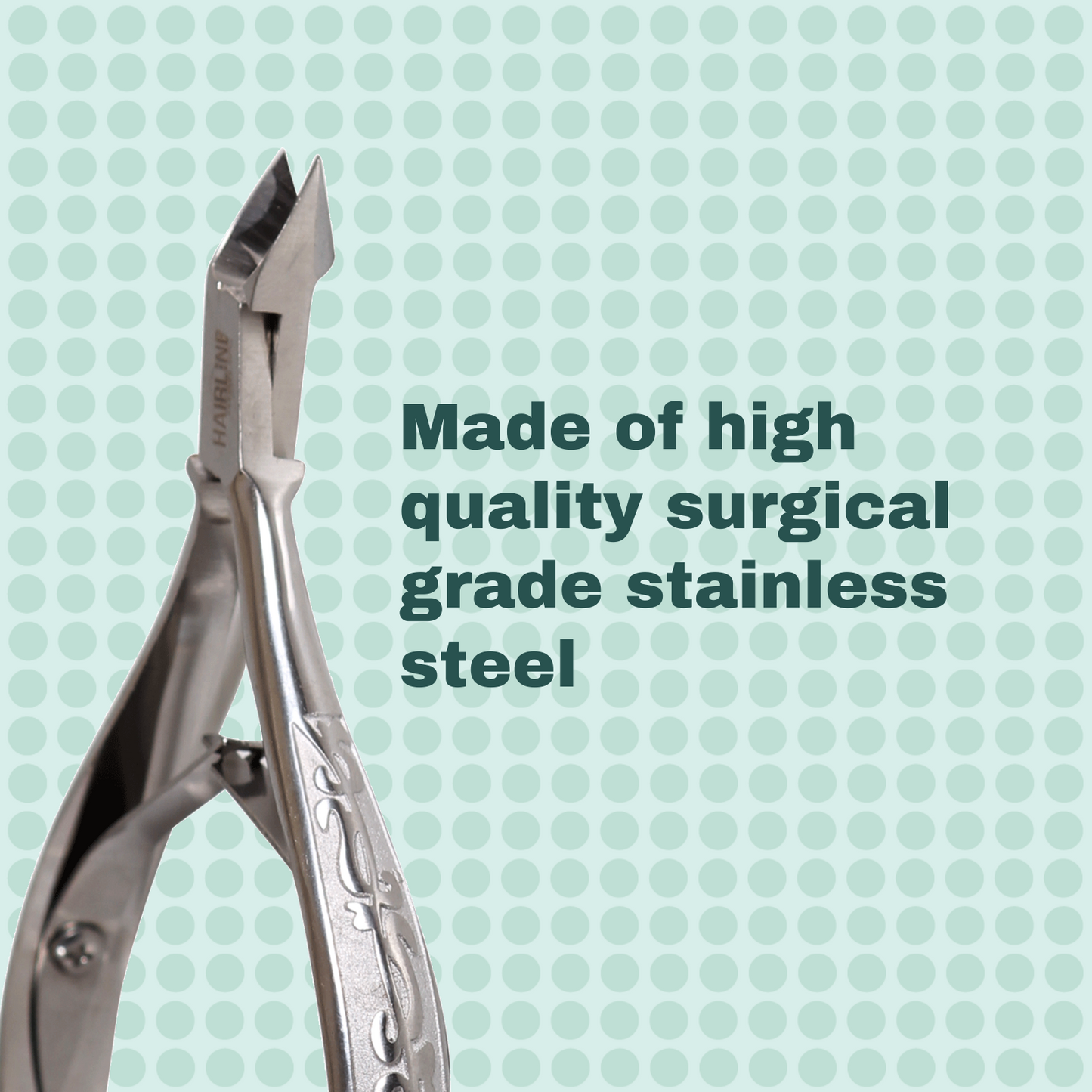 HPC001 Professional Podiatrist Toe Nail Nippers Clipper Stainless Steel Cuticle Cutter for Thick n Ingrown Nails Manicure Pedicure Tool Silver Nail Cutters Hair Line 10X7X1 CM Koki Story