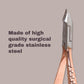 HPC004 Podiatrist Stainless Steel Cuticle Cutter for Dead Skin n Thick n Ingrown Toenail Remover Nippers Clipper Manicure Pedicure Tool Rose Gold Nail Cutters Hair Line 18.5X9.5X1 CM Koki Story