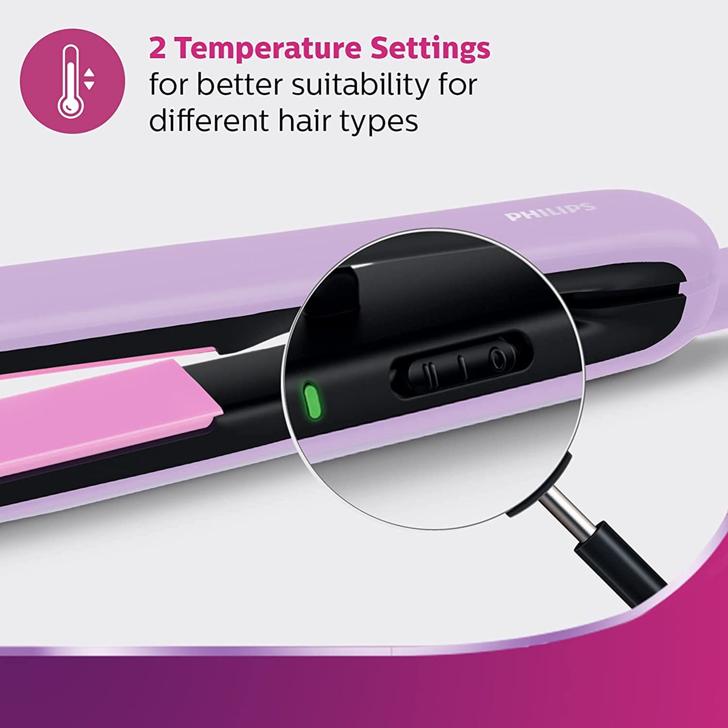 BHS 393/40 Straightener with SilkProtect Technology. Straighten curl suitable for all hair types Lavender Hair Straighteners PHILIPS Koki Story