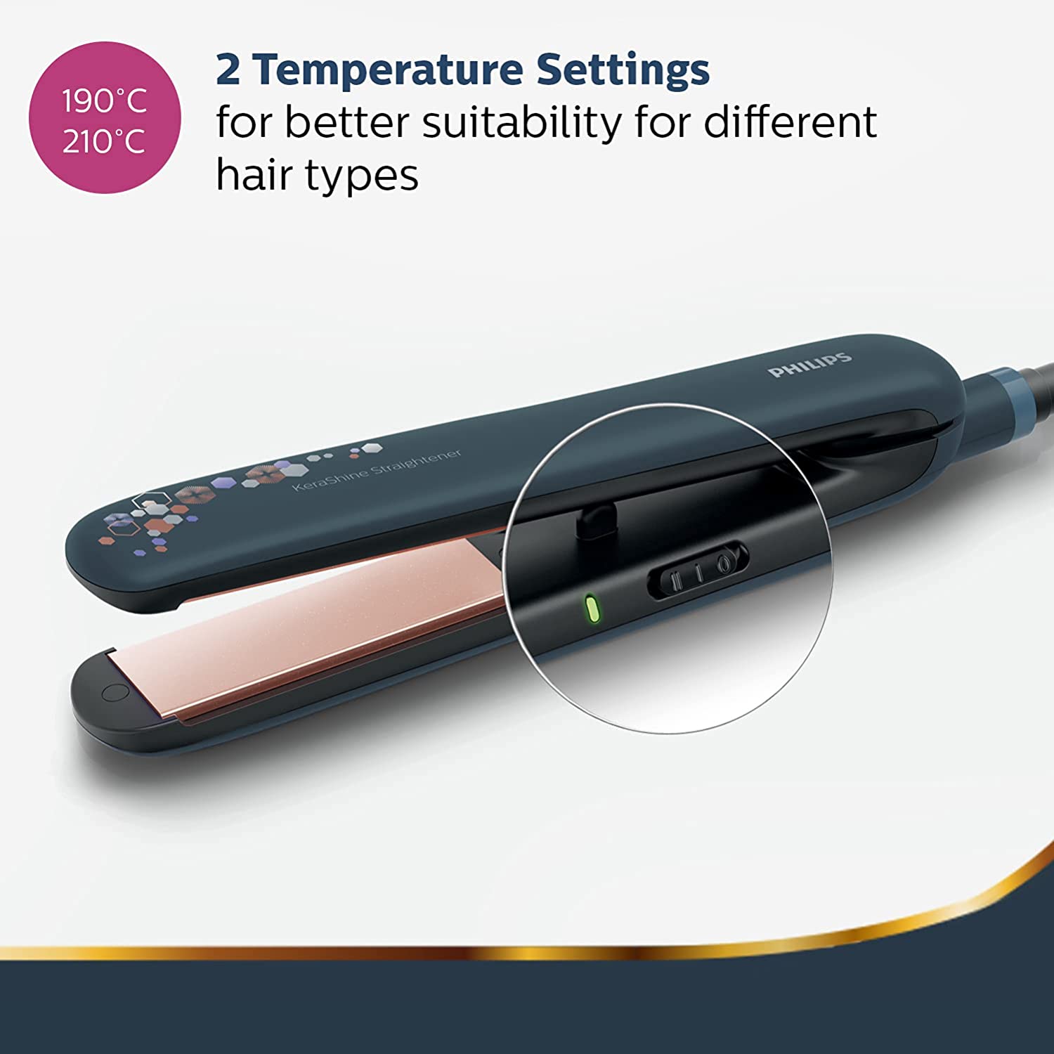 BHS 397/40 Kerashine Titanium Straightener with SilkProtect Technology. Straighten curl with instant shine. Hair Straighteners PHILIPS Koki Story