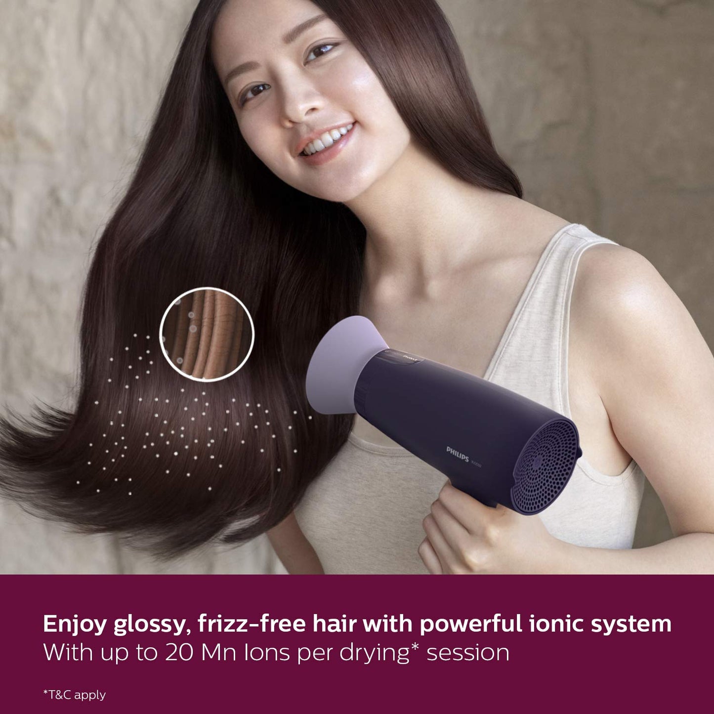 BHD318/00 Hair Dryer 1600 Watts Thermoprotect AirFlower Advanced Ionic Care 3 Heat & Speed Settings to Give Frizz Free Shiny Hair Hair Dryers PHILIPS Purple Koki Story